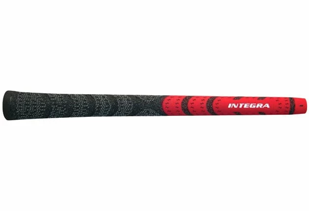 Integra Golf Integra Dual-Compound Half-Cord Red/Black Golf Grip 1 Integra Golf Integra Dual-Compound Half-Cord Red/Black Golf Grip