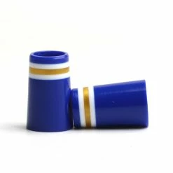 7/8" Three Ring Iron Ferrules Blue (10-Pack)