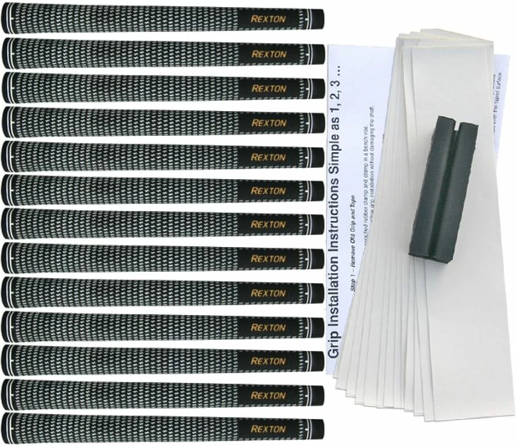 Rexton Golf Rexton Black/White Velvet 13-pc Grip Kit 1 Rexton Golf Rexton Black/White Velvet 13-pc Grip Kit
